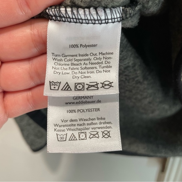 Eddie Bauer gray long sleeve quarter zip athletic pullover long sleeves M - Picture 12 of 12